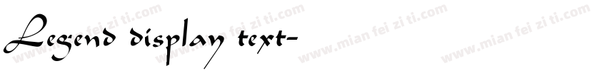 Legend display text字体转换